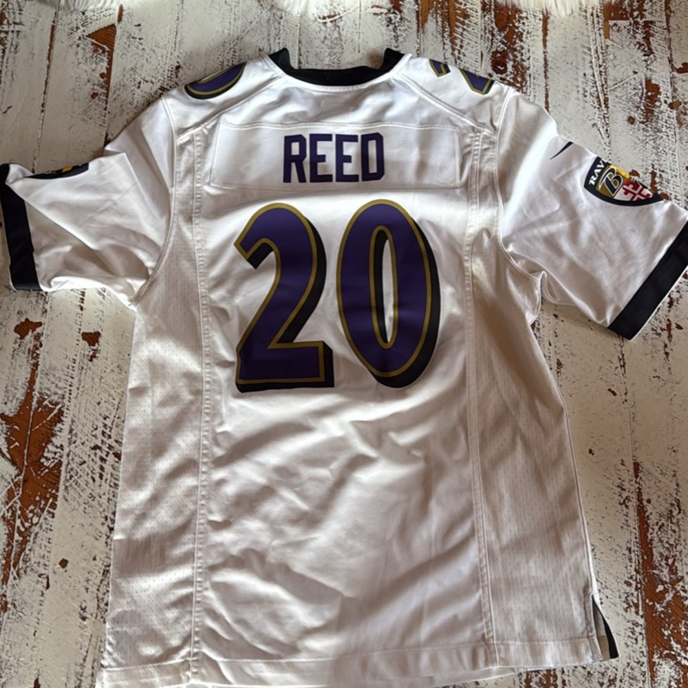 NFL SUPER BOWL BALTIMORE RAVENS Football Jersey #20 Ed Reed men’s SM